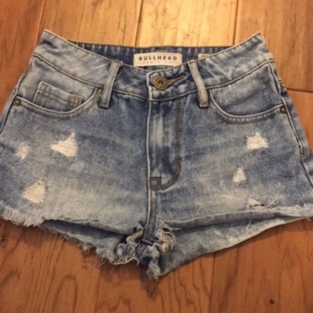 High wasted jean short shorts